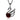 Stříbrný přívěsek s granátem (almandin) a křišťálem Swarovski - Labuť