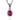 Stříbrný přívěsek se zirkony (cubic zirconia) - Růžový střed