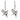 Stříbrné náušnice Preciosa Fancy White 5154 00