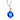 Stříbrný náhrdelník Preciosa Butterfly Dream Bermuda Blue 6295 46L - 45cm
