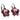 Stříbrné náušnice kytičky se Swarovski Elements Pink